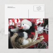 Sledding Snowman Postkarte (Vorne/Hinten)