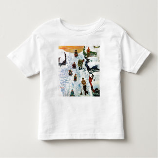 Sledding und graben heraus kleinkind t-shirt