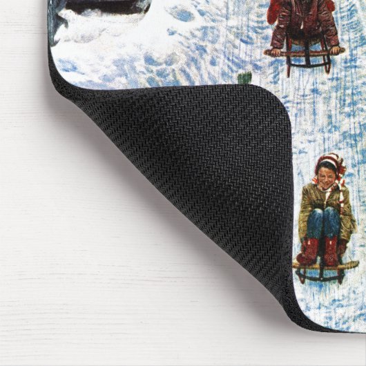 Sledding und graben heraus mousepad (Ecke)