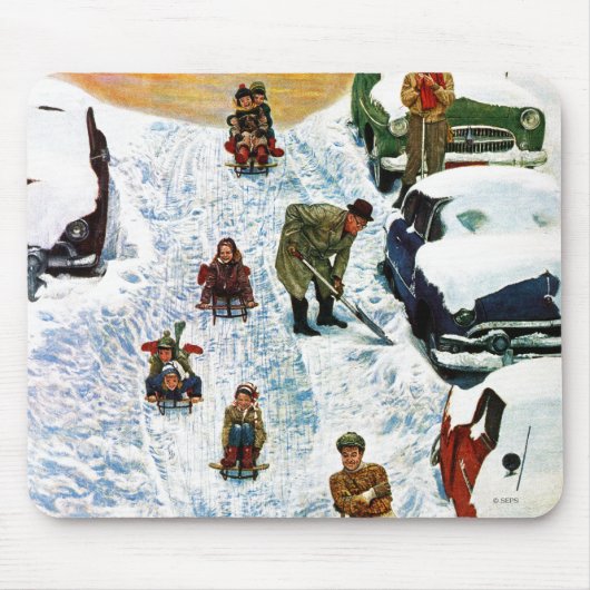 Sledding und graben heraus mousepad (Vorne)