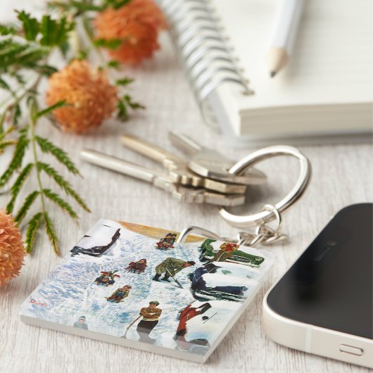 Sledding und graben heraus schlüsselanhänger (Vorderseite rechts)