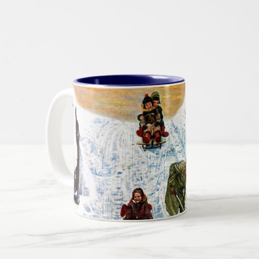 Sledding und graben heraus zweifarbige tasse (Vorderseite Links)