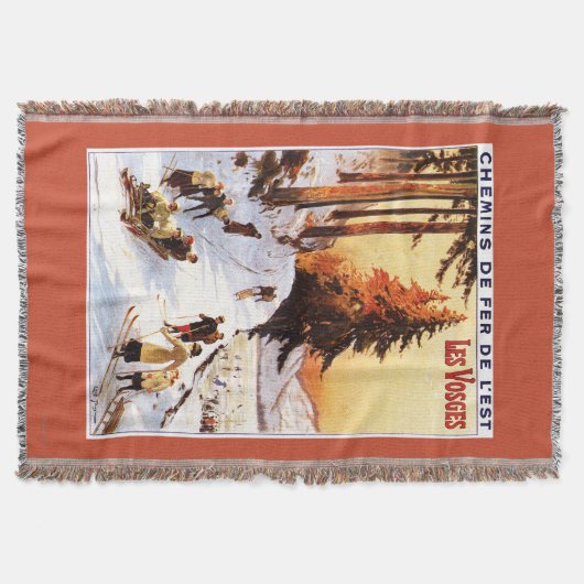 Sledding und Ski fahren an Vosges-Plakat Decke (Vorderseite)