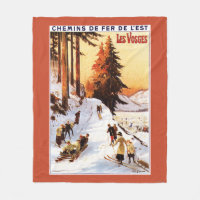 Sledding und Ski fahren an Vosges-Plakat