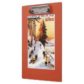 Sledding und Ski fahren an Vosges-Plakat Klemmbrett (Links)