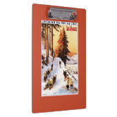 Sledding und Ski fahren an Vosges-Plakat Klemmbrett (Rechts)