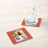 Sledding und Ski fahren an Vosges-Plakat Rechteckiger Pappuntersetzer (Vor Ort)