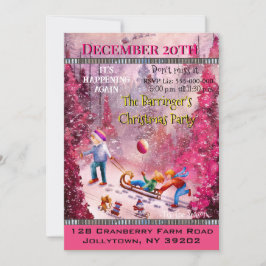 Sledfuntime Jährliches Weihnachtsfest-Party Einladung
