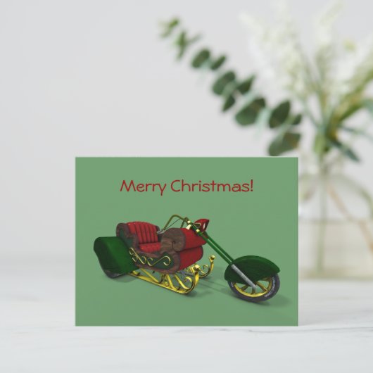 Sledge Feiertagspostkarte (Stehend Vorderseite)