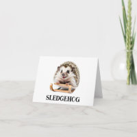 Sledgehog Funny Igel Weihnachten Sleigh Leber Gott