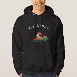Sledgehog, Funny Süße Tier Igel Weihnachten Hoodie