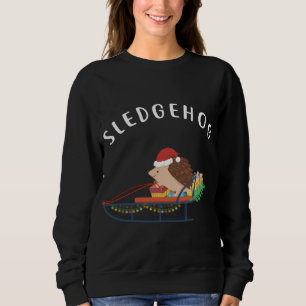 Sledgehog, Funny Süße Tier Igel Weihnachten Sweatshirt