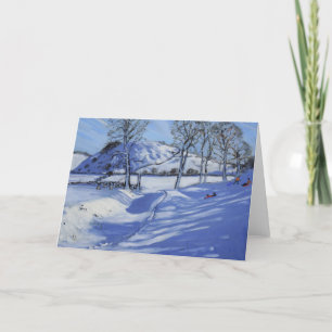 Sledging Derbyshire Höchstbezirk 2012 Feiertagskarte