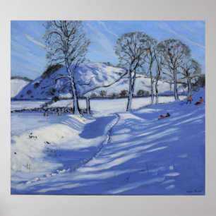 Sledging Derbyshire Höchstbezirk 2012 Poster