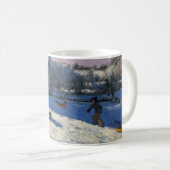 Sledging nahe Youlgreave Derbyshire Kaffeetasse (VorderseiteRechts)