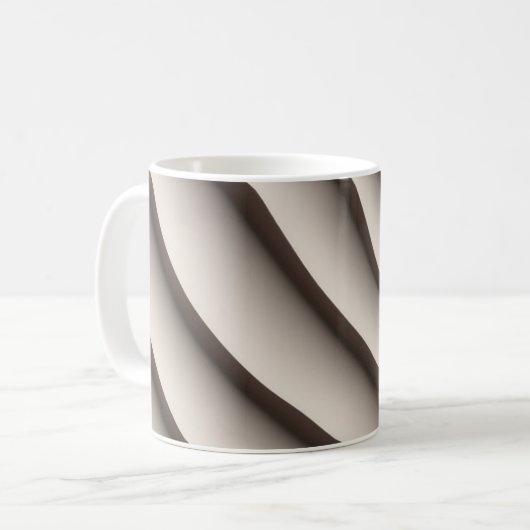Sleek 3D-Musterdesign-Tasse Kaffeetasse (Vorderseite Links)