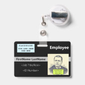 Sleek, Abzeichen für zeitgenössische Mitarbeiter-I Ausweis (Back with Retractable)