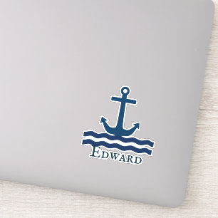 Sleek Anchor Nautical Custom Aufkleber