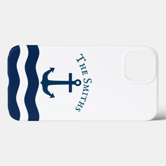 Sleek Anchor Nautical Custom Case-Mate iPhone Hülle (Rückseite (Horizontal))