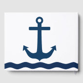 Sleek Anchor Nautical Custom Gästebuch (Rückseite)