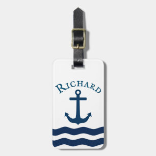 Sleek Anchor Nautical Custom Gepäckanhänger