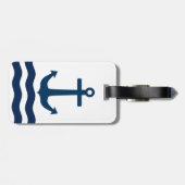 Sleek Anchor Nautical Custom Gepäckanhänger (Rückseite horizontal)