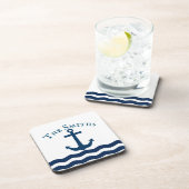 Sleek Anchor Nautical Custom Getränkeuntersetzer (Rechte Seite)
