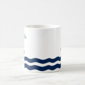 Sleek Anchor Nautical Custom Kaffeetasse (Mittel)