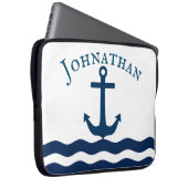 Sleek Anchor Nautical Custom Laptopschutzhülle (Vorne Rechts)