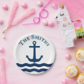 Sleek Anchor Nautical Custom Pappteller (Party)