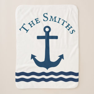 Sleek Anchor Nautical Custom Sherpadecke