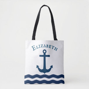 Sleek Anchor Nautical Custom Tasche