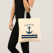 Sleek Anchor Nautical Custom Tragetasche (Vorderseite (Produkt))