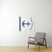Sleek Anchor Nautical Custom Wandteppich (Beispiel (Horizontal))