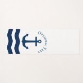 Sleek Anchor Nautical Custom Yogamatte (Vorderseite (Horizontal))