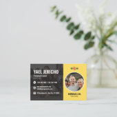 Sleek and Modern Personal Trainer Business Card Visitenkarte (Stehend Vorderseite)