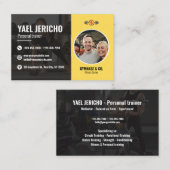 Sleek and Modern Personal Trainer Business Card Visitenkarte (Vorne/Hinten)