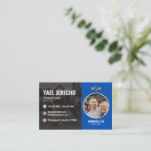 Sleek and Modern Personal Trainer Business Card Visitenkarte (Stehend Vorderseite)