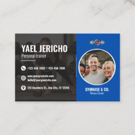 Sleek and Modern Personal Trainer Business Card Visitenkarte