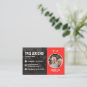 Sleek and Modern Personal Trainer Business Card Visitenkarte (Stehend Vorderseite)