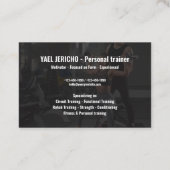Sleek and Modern Personal Trainer Business Card Visitenkarte (Rückseite)