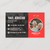 Sleek and Modern Personal Trainer Business Card Visitenkarte (Vorderseite)