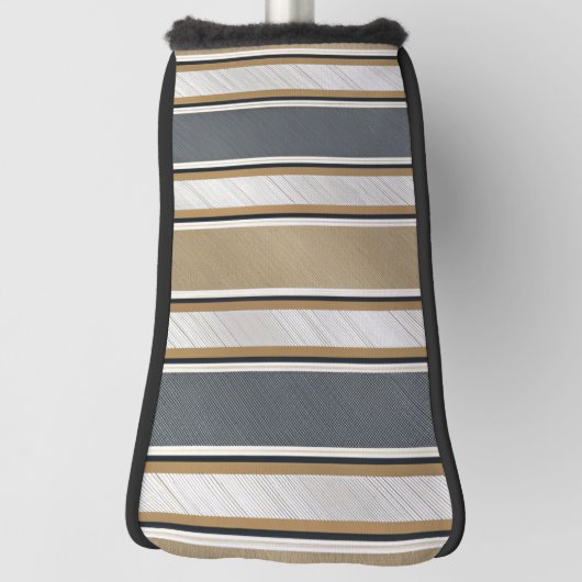 Sleek and Modern Stripe Pattern Golf Putter Cover Golf Headcover (Rotieren 90)