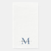 Sleek and Simple Periwinkle Monogram Swash