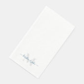 Sleek and Simple Teal Monogram Swash Serviette (Ecke)