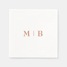 Sleek and Simple Terracotta Monogram Wedding