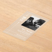 Sleek Arrows Bold Date Foto Informelle Hochzeit Acryleinladungen (Ablage )