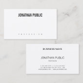 Sleek B&W Modernes Design Beruflich Elegant Schlic Visitenkarte (Vorne/Hinten)