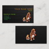 Sleek Basset Hound Visitenkarte (Vorne/Hinten)