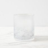 Sleek benutzerdefinierbarer Text auf Marmortranspa Mattglastasse (Mittel)